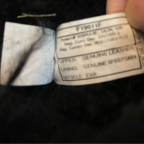 UGG Short Boots Authentic Mongolian Sheepskin Black 7 - Picture 7 of 8